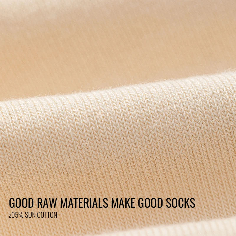 100% Pure Cotton Antibacterial Anti Odor Crew Socks Men 7~15days