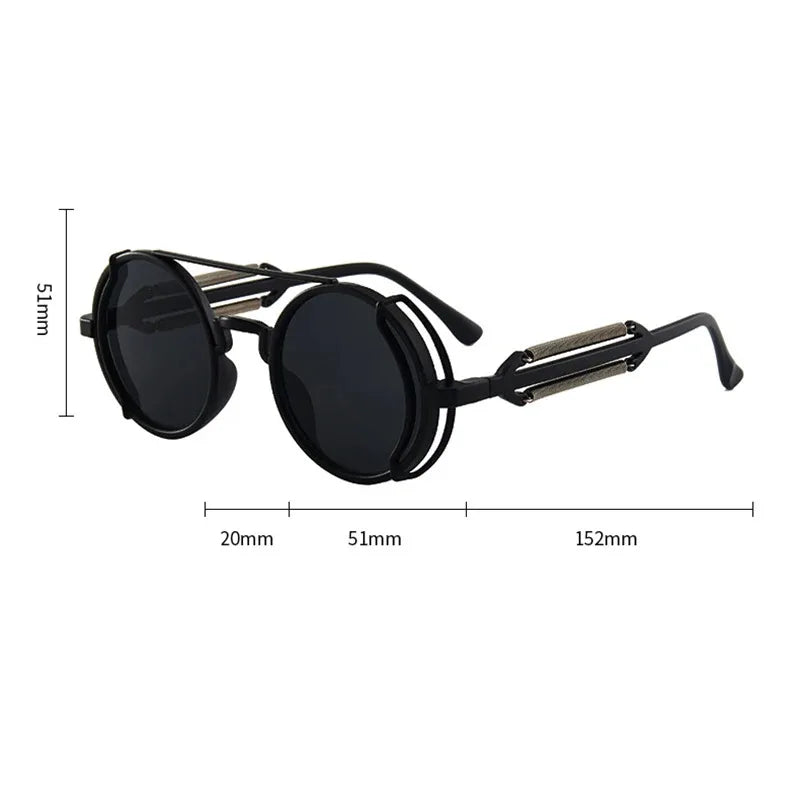 Steampunk Sunglasses UV400 Round Frame 10~13days