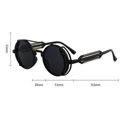 Steampunk Sunglasses UV400 Round Frame 10~13days
