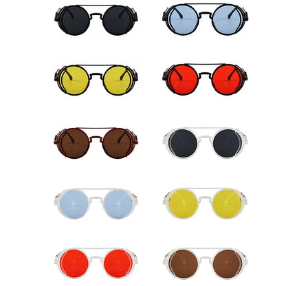 Steampunk Sunglasses UV400 Round Frame 10~13days
