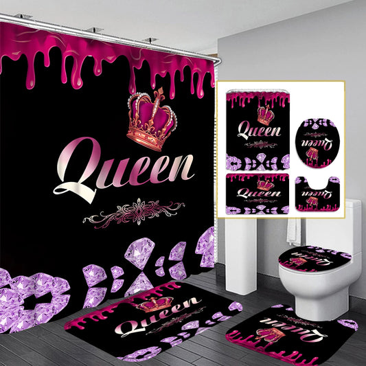 Queen 1/4 Piece Shower Curtain Set 11~15days