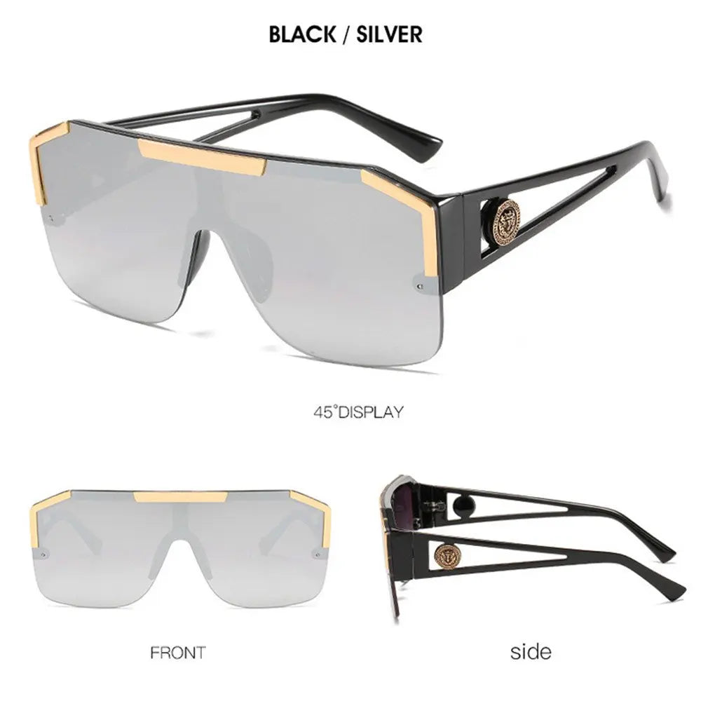 Luxury Big Square Sunglasses Women Female Oversized Black Shades UV400 7~11days