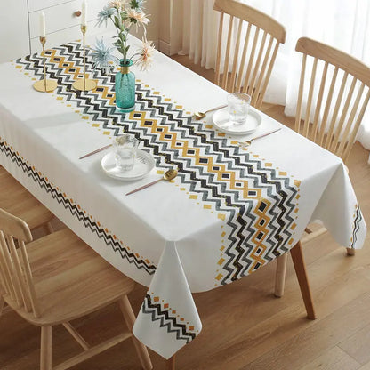 Modern Concise Style Pattern Waterproof Rectangular Polyester Tablecloth 9~13days