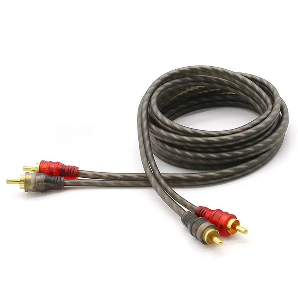 Car Audio Signal Cable 0.5-5M Pure Copper Wire RCA Plug Audio Cord Power Amplifier PVC Cables Line Car Audio System Accessories 7~10days