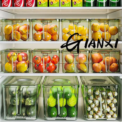 GIANXI Refrigerator Storage Box Food-grade Kitchen Special Storage Box Food Fruit And Vegetable Fresh-keeping Box 9~13days