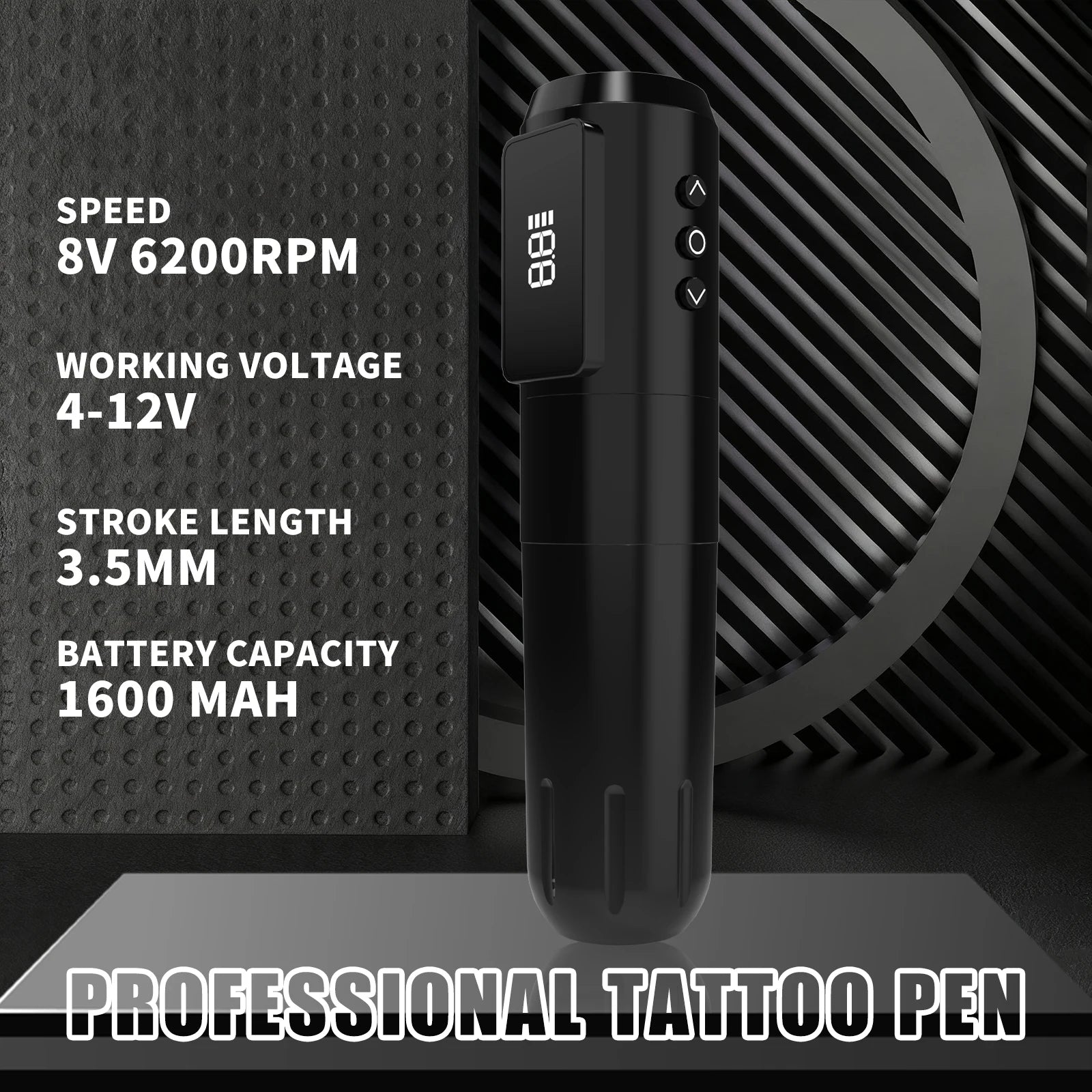 YILONG 1600MAH Power Wireless Tattoo Gun Kit With LED Screen 3.5MM 3~10days