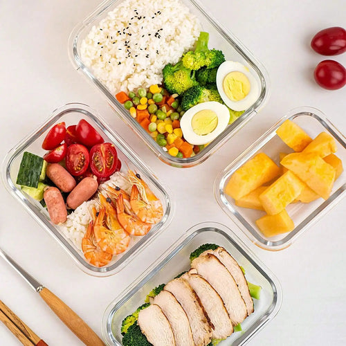 10 Pack Glass Meal Prep Containers, Food Storage Containers With Lids Airtight, Glass Lunch Boxes, Microwave, Oven, Freezer And Dishwasher 4~10days