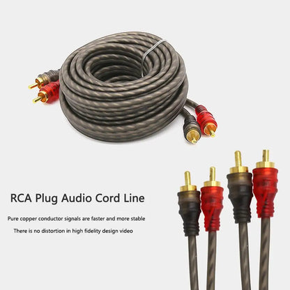 Car Audio Signal Cable 0.5-5M Pure Copper Wire RCA Plug Audio Cord Power Amplifier PVC Cables Line Car Audio System Accessories 7~10days