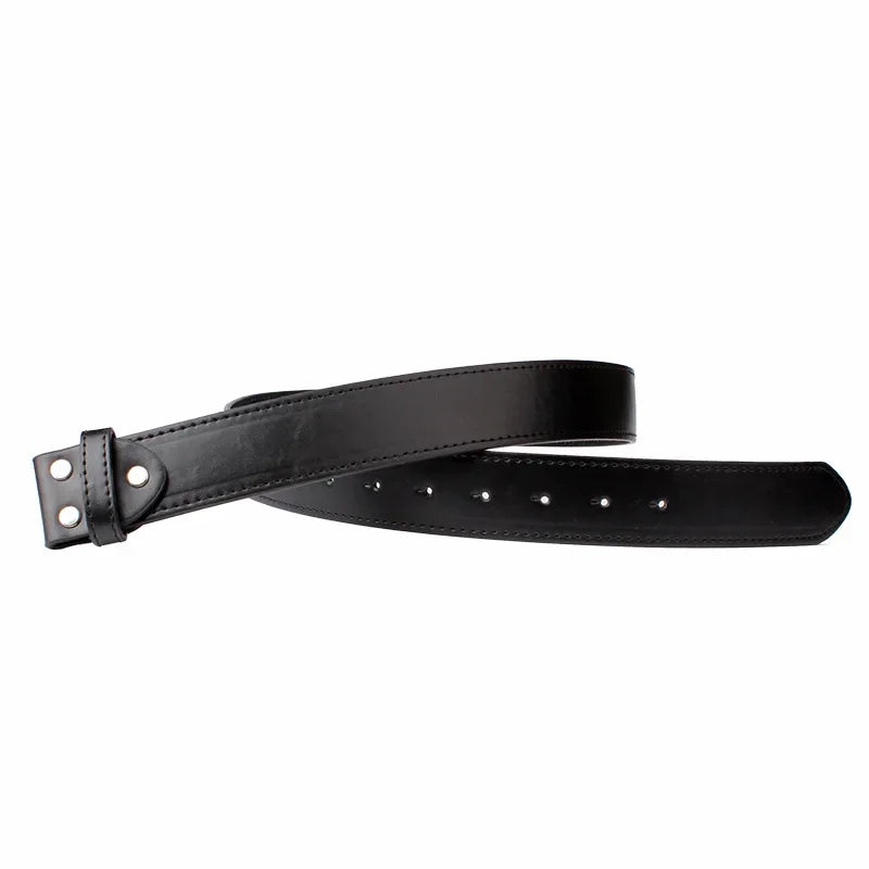 Men's PU leather Belt without buckle DIY Belt accessories 3.8cm 9~14days