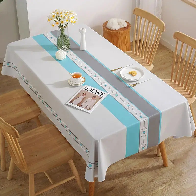 Modern Concise Style Pattern Waterproof Rectangular Polyester Tablecloth 9~13days