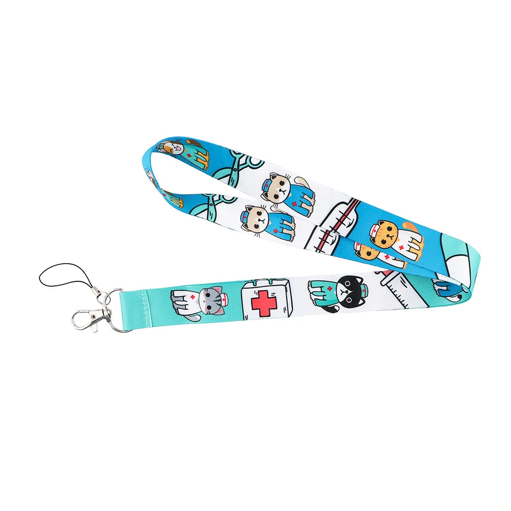 Medical Doctor Nurse Lanyards for Key Neck Strap For Card Badge Gym Key Chain Lanyard Key Holder DIY Hang Rope Keychain 7~11days