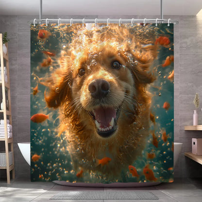 Funny Dog Shower Curtain 7~10days