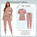 Scrubs Uniform Suit Short Sleeve V-neck Tops+jogger Pants Set 9~14days