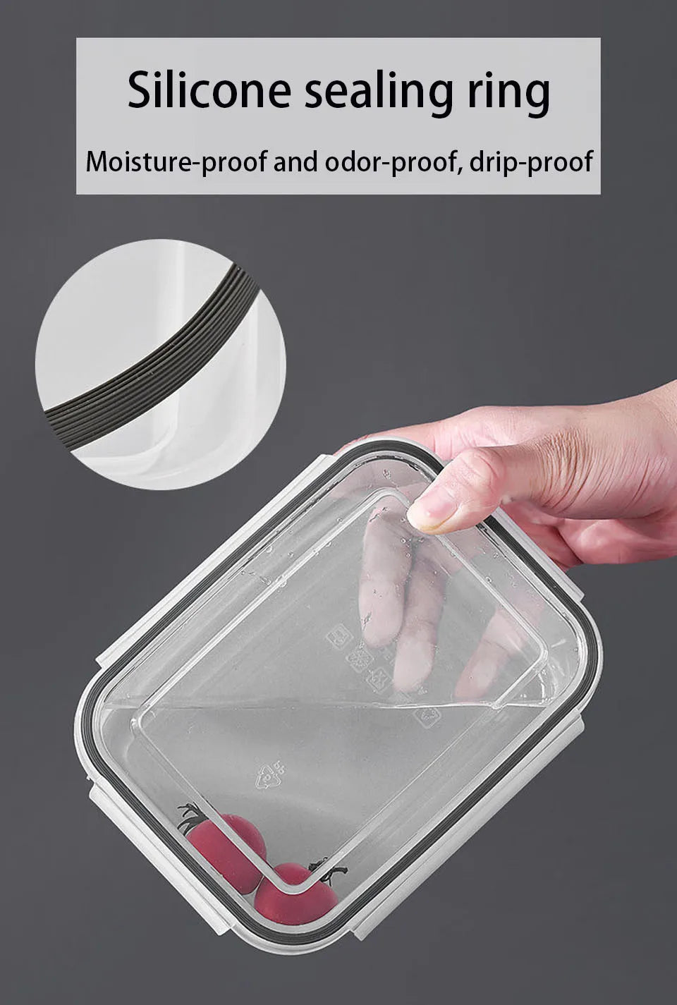 Fridge Food Storage Container with Lids, Plastic Fresh Produce Saver Keeper for Vegetable Fruit Kitchen Refrigerator Organizers 7~10days