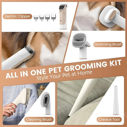 Dog Grooming Vacuum & Dog Hair Vacuum, 11000Pa Suction Power Dog Vacuum for Shedding Grooming, Pet Vacuum Grooming Kit