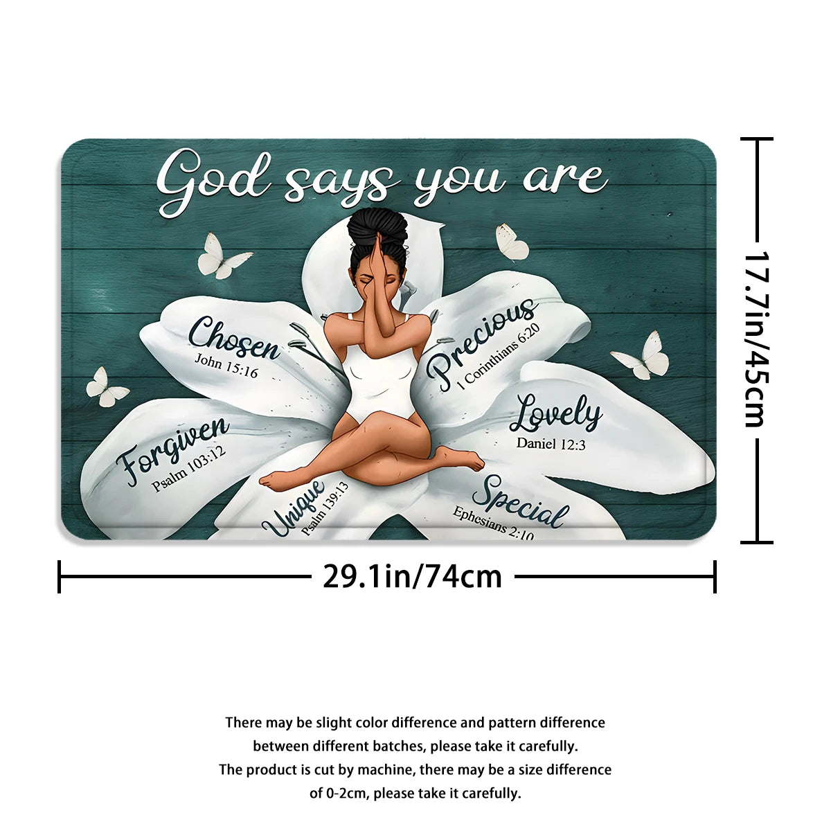 God Says, 1/4 Piece Shower Curtain Set,11~15days