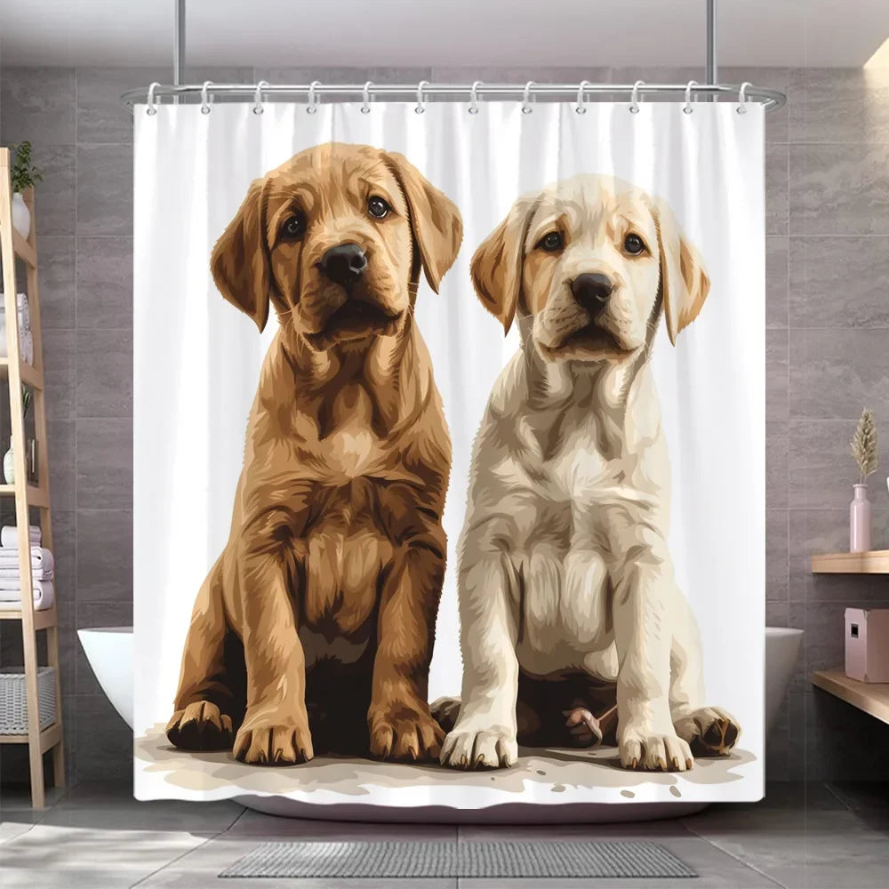 Funny Dog Shower Curtain 7~10days