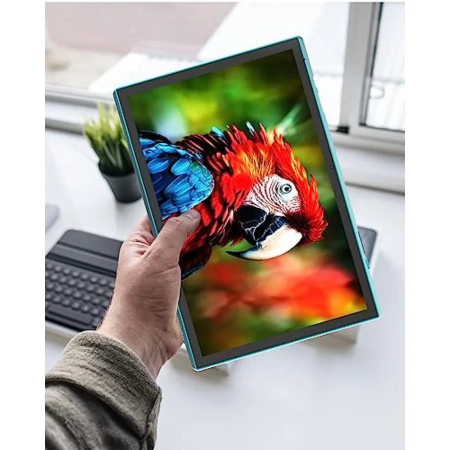 10-inch Android 15 Tablet for Work and Entertainment IPS Display Black 8GB DDR4 RAM + 32GB ROM with 1TB Expandable Storage 3~8days