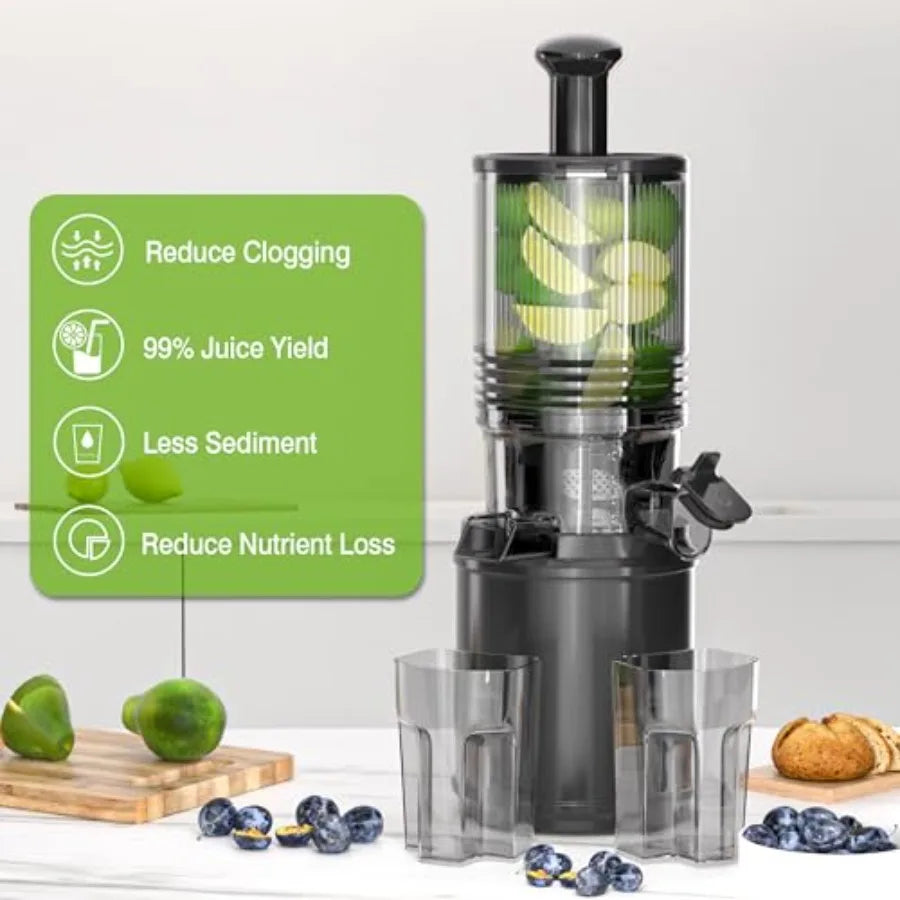 Cold Press Juicer 6.5 Extra Large Feed Chute 3~10days