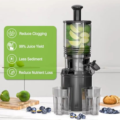 Cold Press Juicer 6.5 Extra Large Feed Chute 3~10days