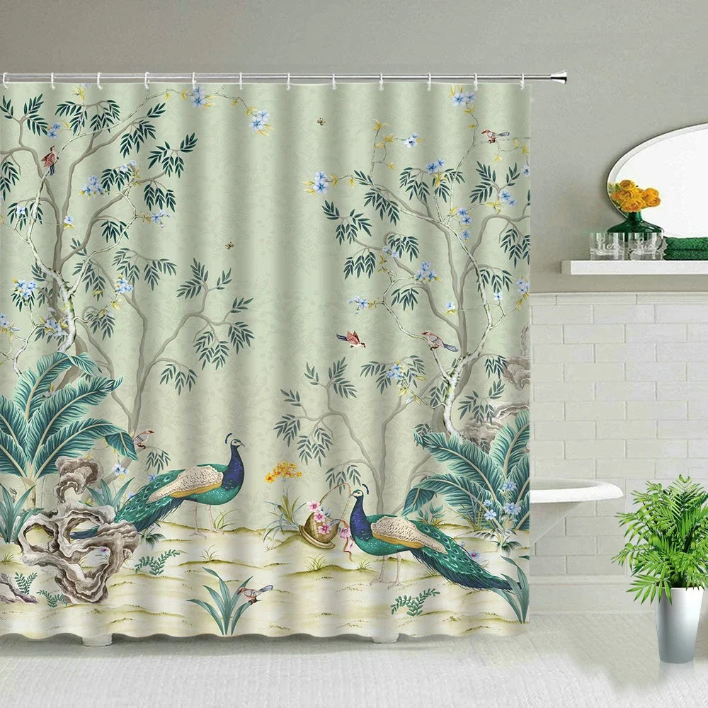 Chinese Style Shower Curtain Bathroom 7~10days