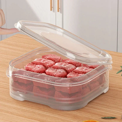 5/1Pcs Food Storage Containers With Lid Mini Transparent Fridge Meat Vegetable Fresh-Keeping Organizer Box For Kitchen Storage 9~13days