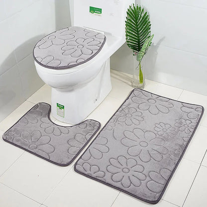 Set of 3 Bathroom Bath  Cobblestone Mat Set Cobblestone 9~13days