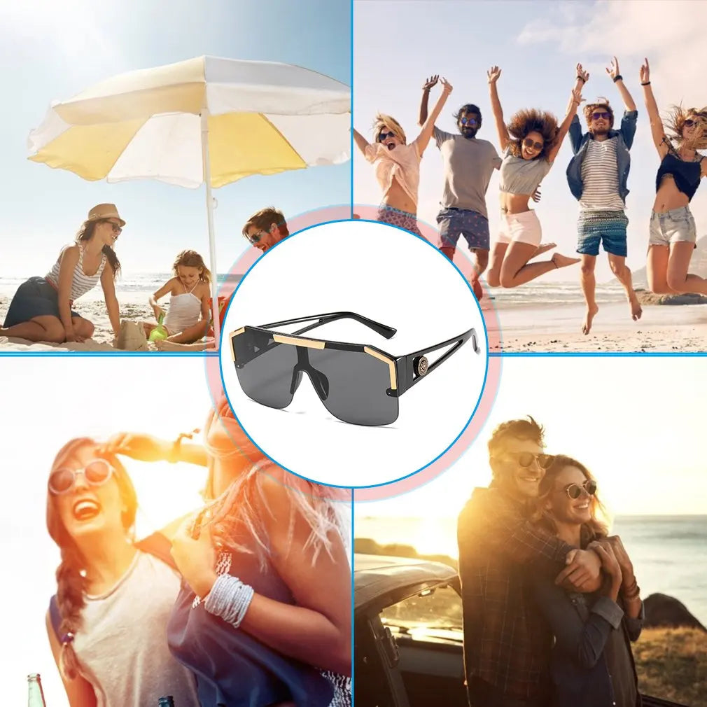 Luxury Big Square Sunglasses Women Female Oversized Black Shades UV400 7~11days