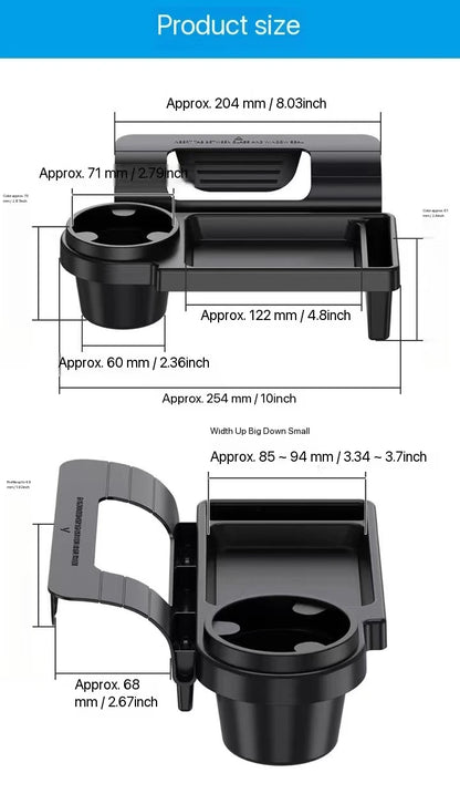 1pc Multifunctional Car Organizer Box With Cup Holder Drink Holder Side Door Window Phone Slot Hanging Storage Rack For Vehicle 7~10days