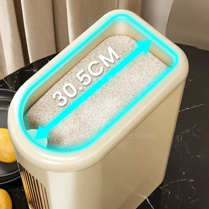 5KG Rice Storage Organizer Automatic Plastic Cereal Dispenser Storage Box Large Capacity Keep Dry Fresh Pet Food Rice Organizer 9~12days