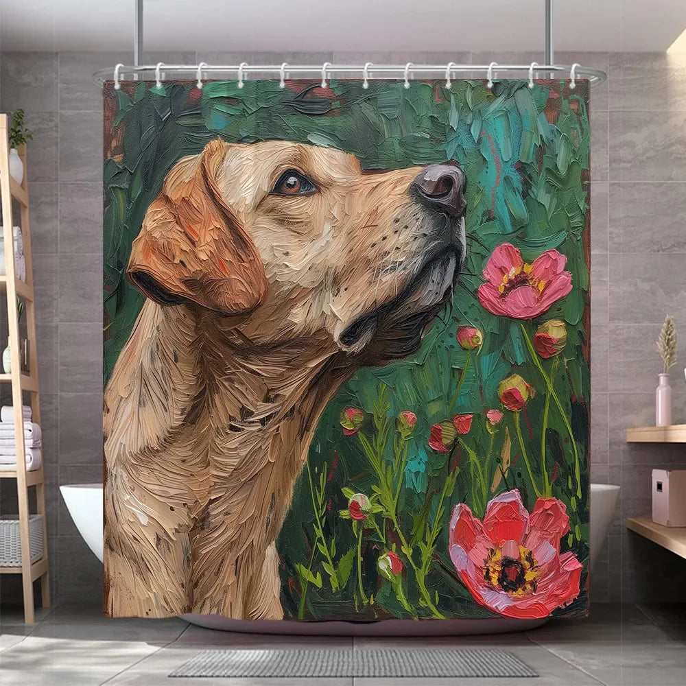 Funny Dog Shower Curtain 7~10days