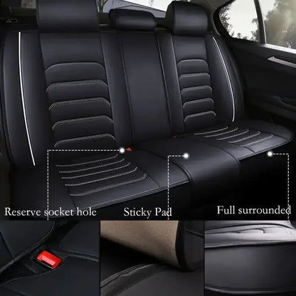 JHLU Universal Car Seat Cover 5-Seat Car Seat Covers Faux Leather Full Set Waterproof for All Car Models Auto Accessories 2~8days