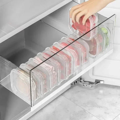 5/1Pcs Food Storage Containers With Lid Mini Transparent Fridge Meat Vegetable Fresh-Keeping Organizer Box For Kitchen Storage 9~13days