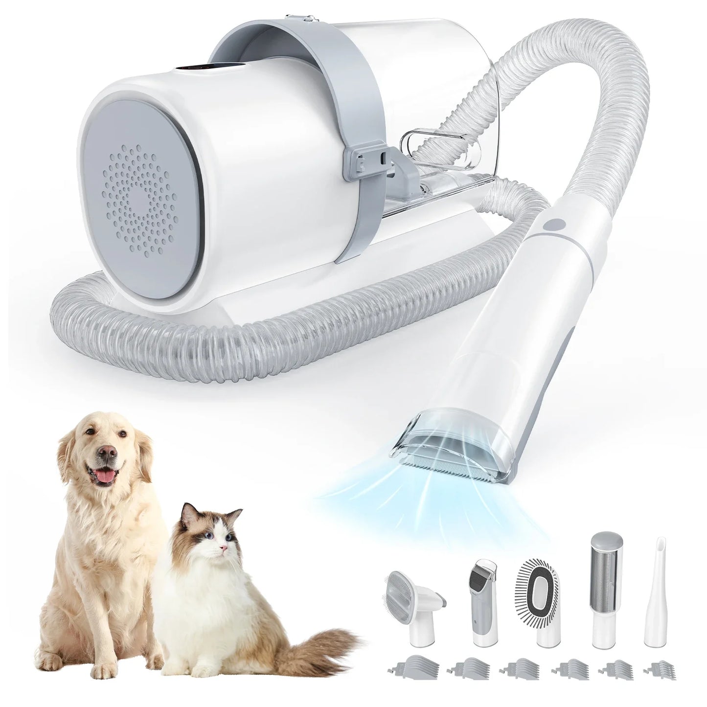 Dog Grooming Vacuum & Grooming Kit with 2.5L Capacity Larger Pet Hair Dust Cup Brush Vacuum