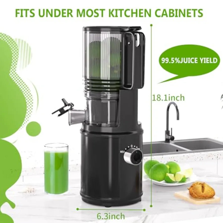 Cold Press Juicer 6.5 Extra Large Feed Chute 3~10days