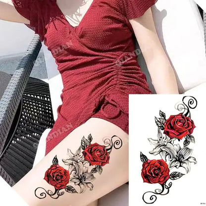 Old School Flowers Tattoos for Women