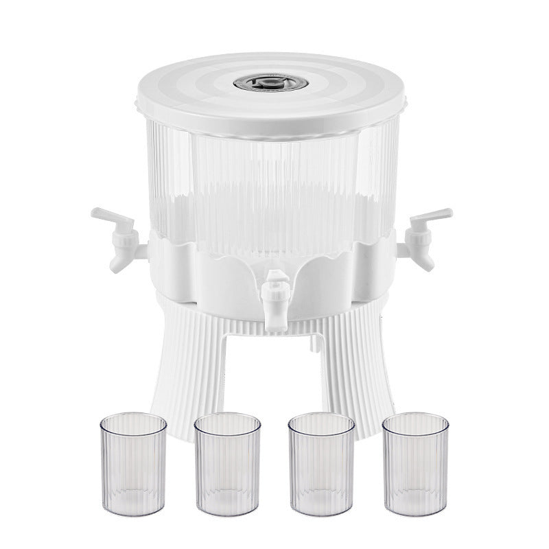 4-Compartment Rotatable Liquid Dispenser/Kettle Large-capacity Plastic container set.