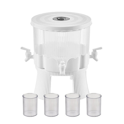 4-Compartment Rotatable Liquid Dispenser/Kettle Large-capacity Plastic container set.