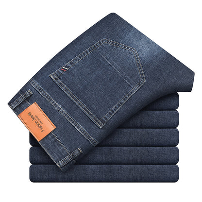 Straight Slim Casual Jeans Men