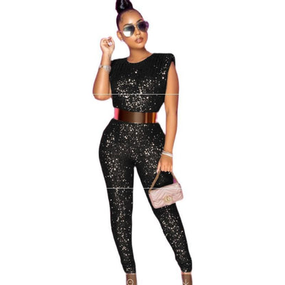 Fat Women Plus Big Size Party Piece Jumpsuit Rompers Ladies