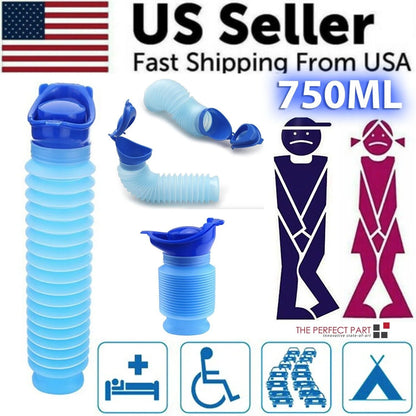 Male Female Portable Urinal Travel Camping Car Toilet Pee Bottle Emergency Kit