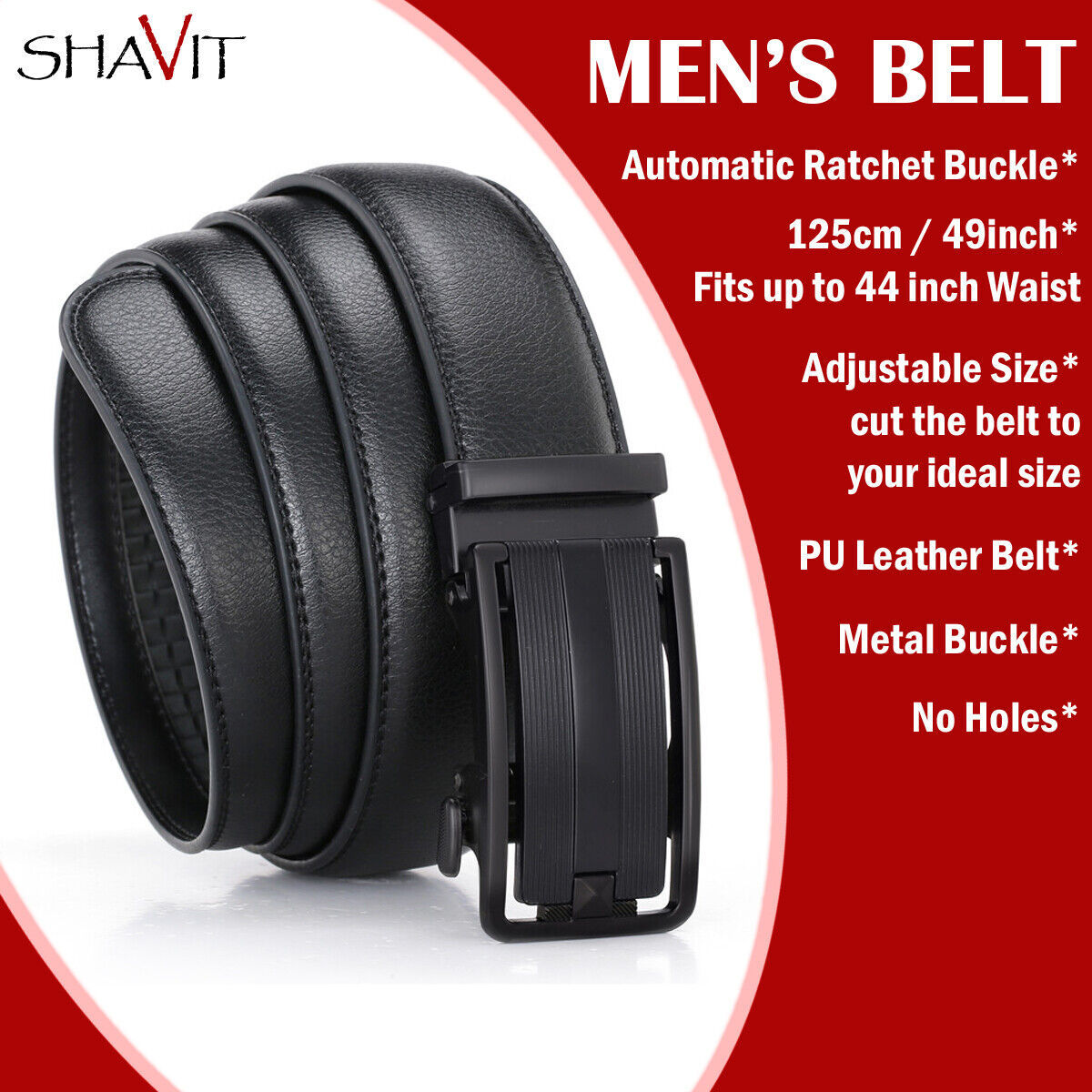 Men's Ratchet Belt Leather 1-5days