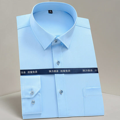 Work Clothes Mercerized Stretch Shirt For Men