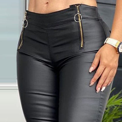 Women's Black Tight Pants In Europe And America