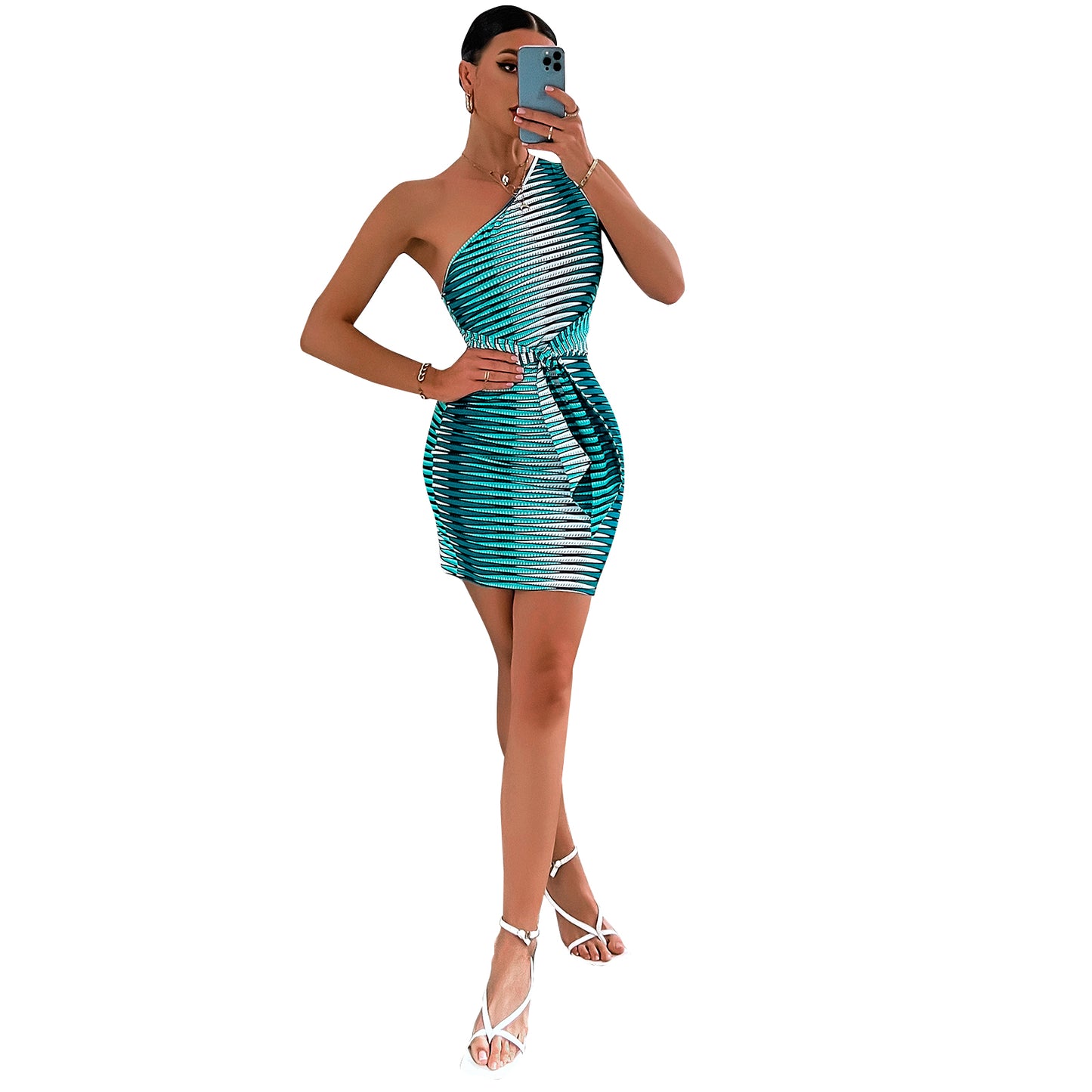 Women's Striped Print Sexy Dress Women