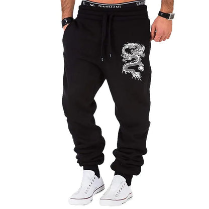 Men's Fashion Casual Dragon Jogger Pants