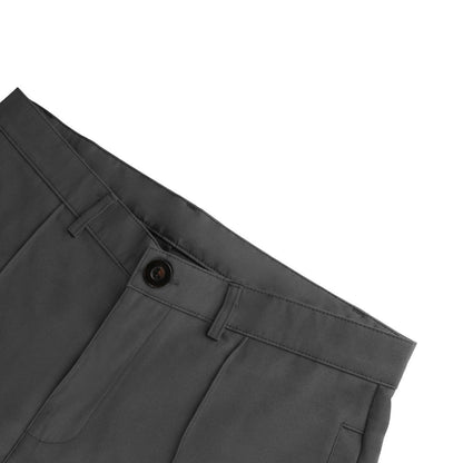 Men's Double Fold Line Solid Color Casual Suit Pants