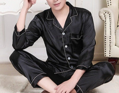 Men's Designer Ice Silk Pajama Set