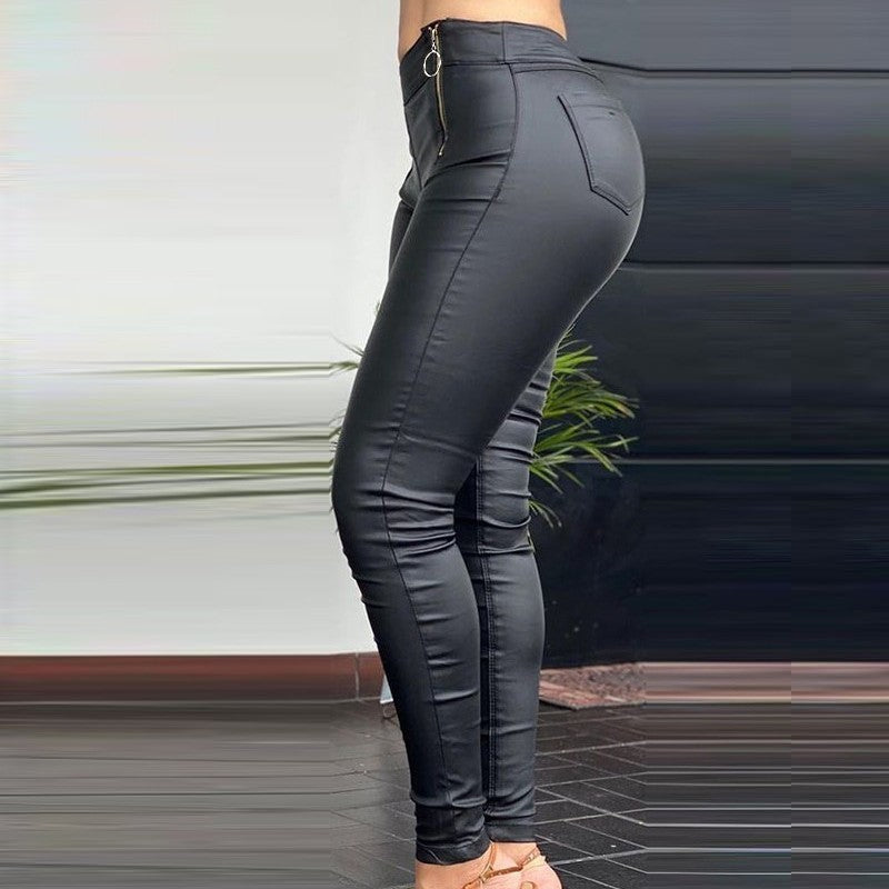 Women's Black Tight Pants In Europe And America