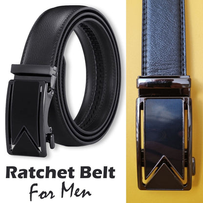 Men's Ratchet Belt Leather Mens Belt With Slide Buckle Ratchet Belts For Men USA